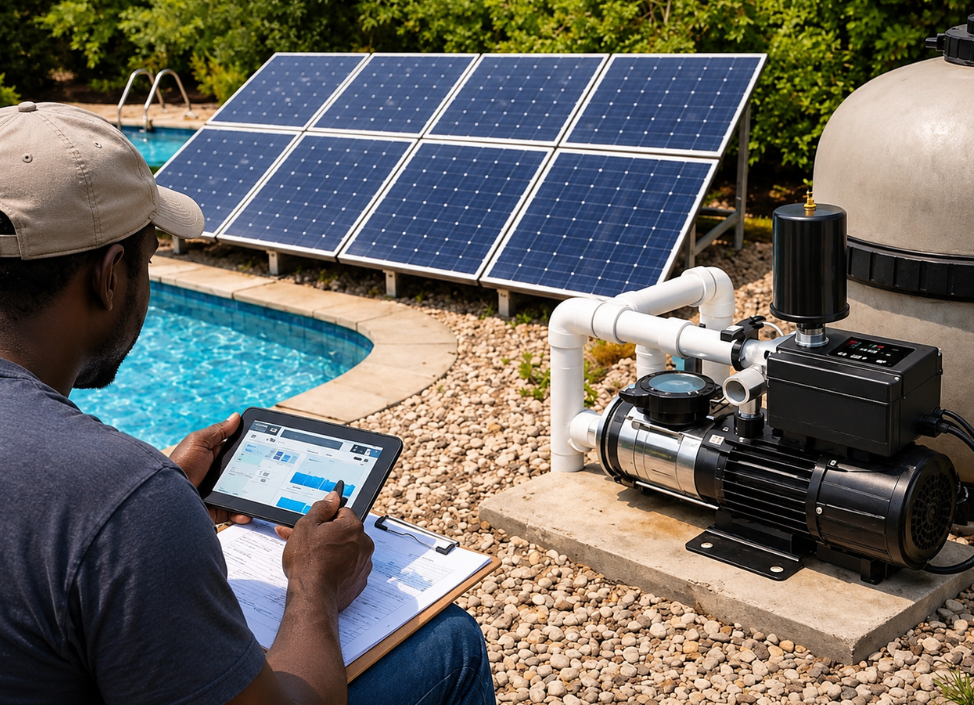 Solar pool pump